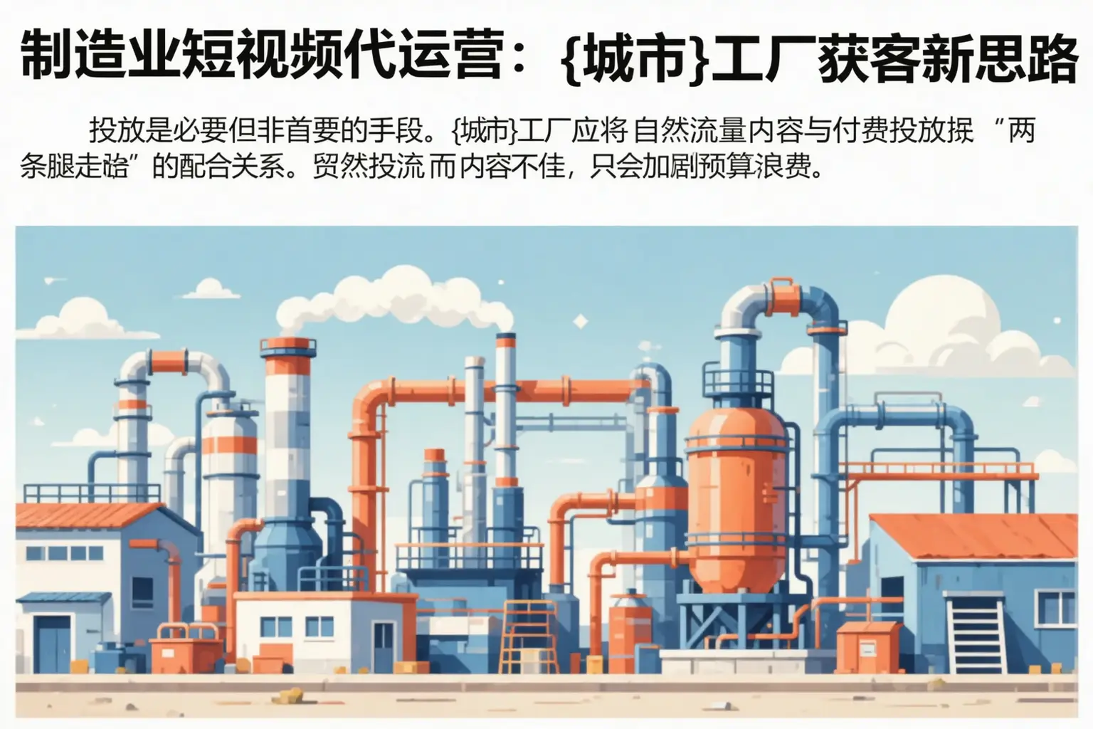 制造业短视频代运营：滨州工厂获客新思路