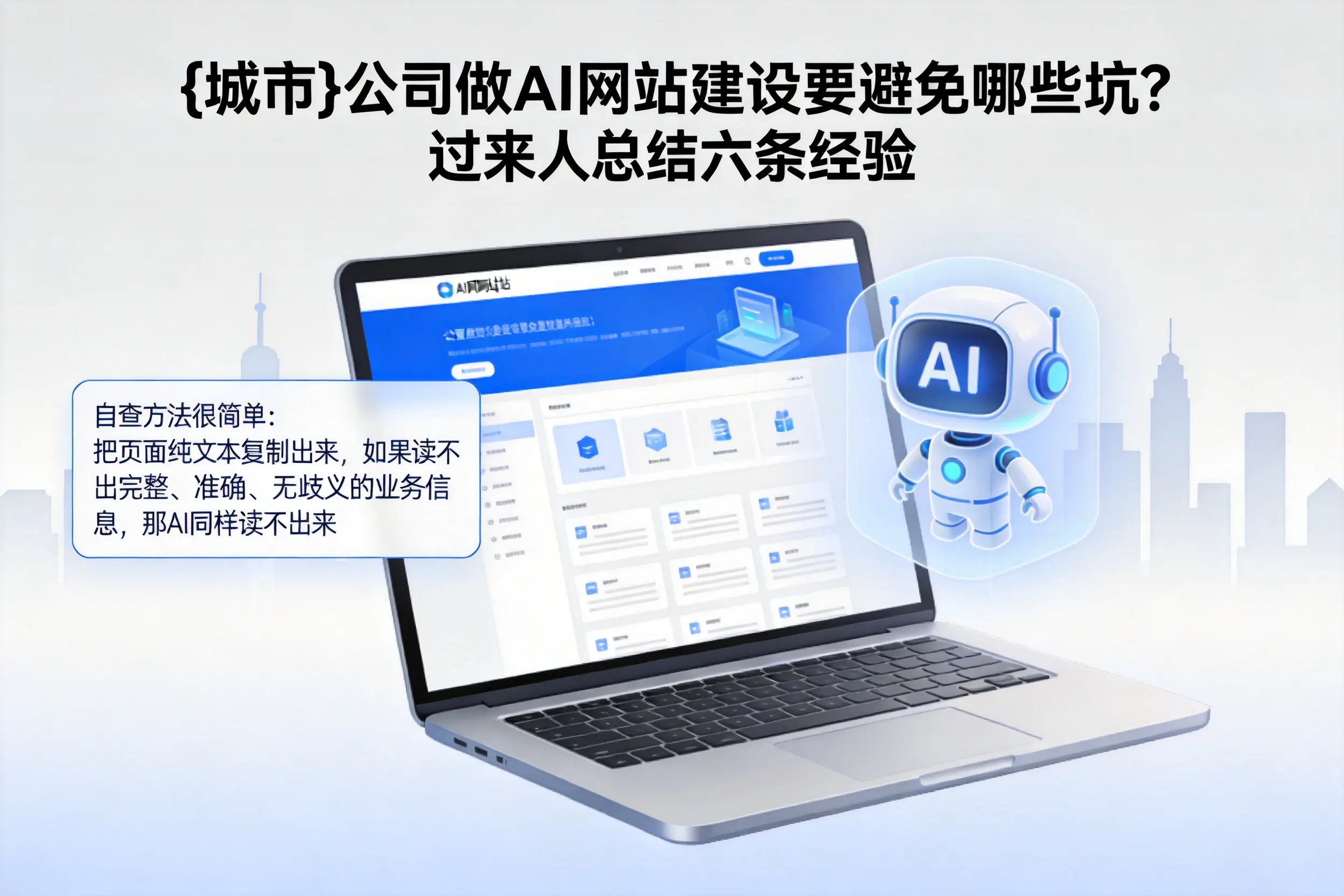 滨州公司做AI网站建设要避免哪些坑？过来人总结六条经验