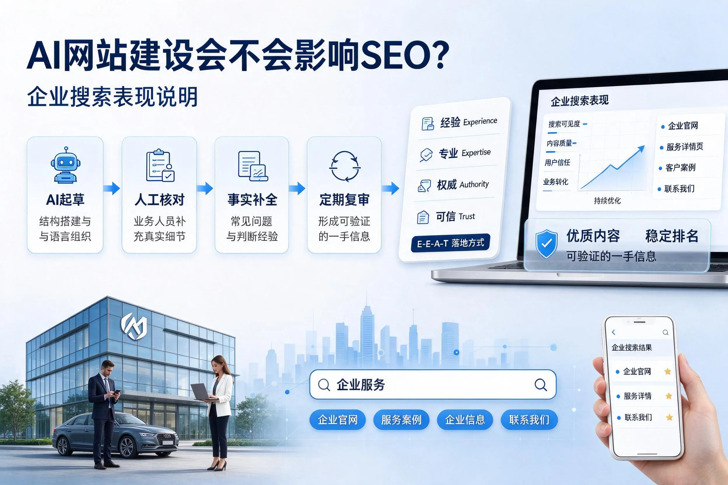 AI网站建设会不会影响SEO?滨州企业搜索表现说明