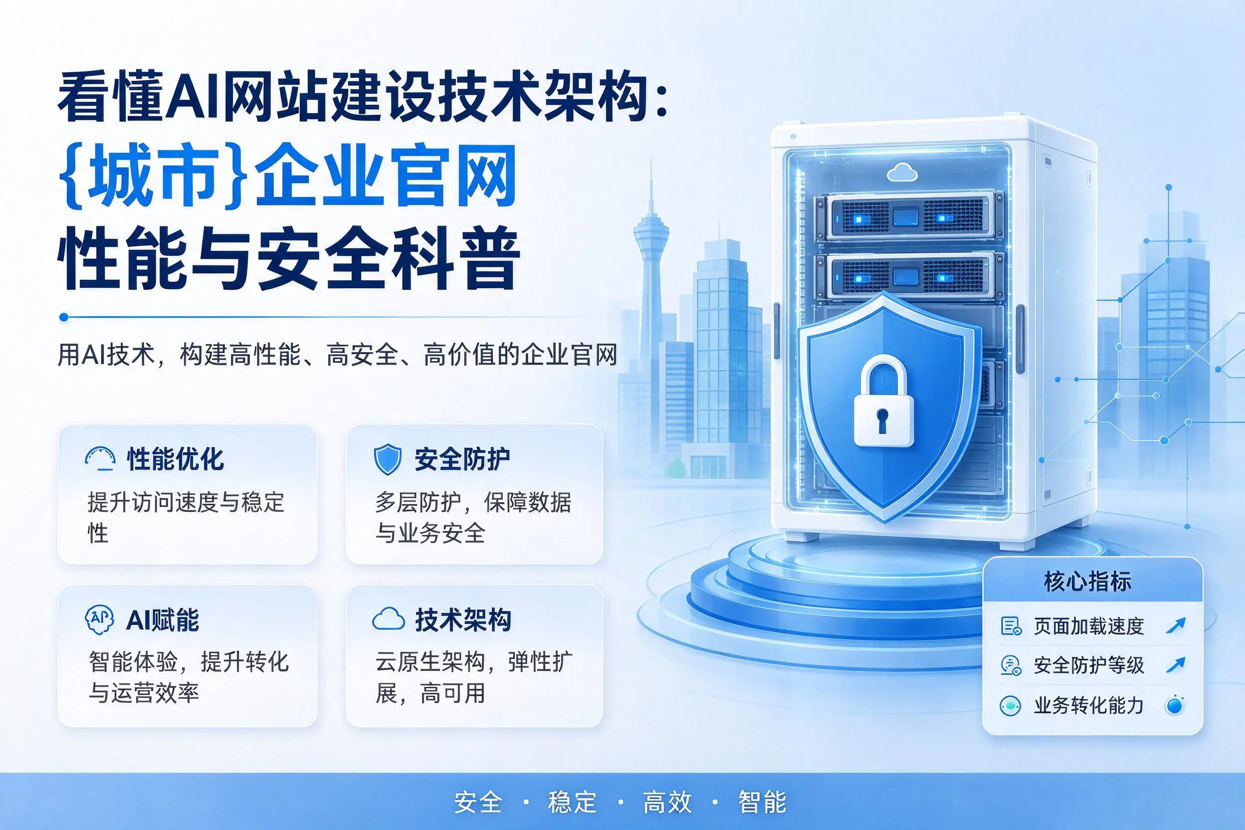 看懂AI网站建设技术架构:滨州企业官网性能与安全科普